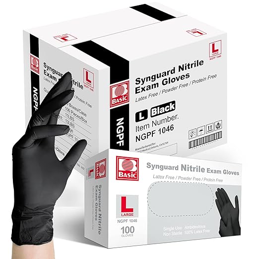 Basic Medical Black Nitrile Basic Medical Black Nitrile - L