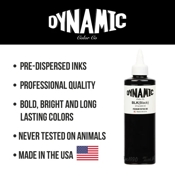 Dynamic Tattoo Ink Black - 8oz